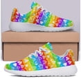 thumbnail image 3 of Rainbow Pride Shoes Men Women Fashion LGBT Sneakers Adult Lightweight Breathable Running Shoes White Size 8.5, 3 of 7