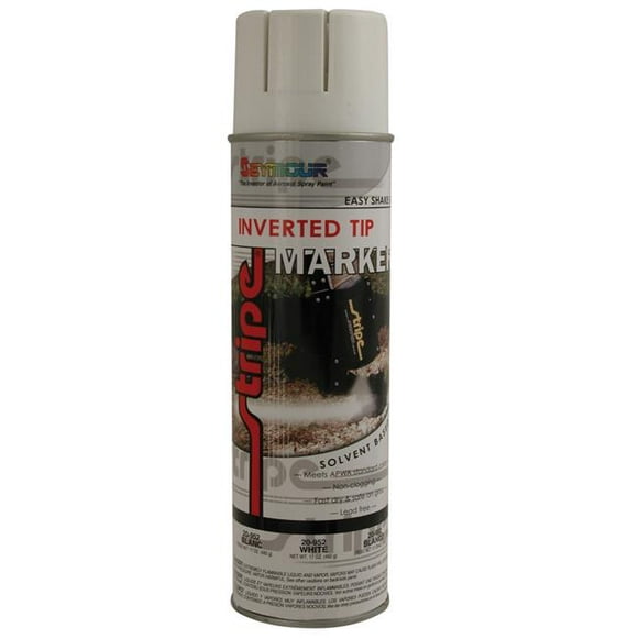 Seymour SM20-952 20 oz Solvent Base Inverted Tip Marking Paint, White