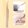 thumbnail image 3 of Pinzas de extensión de pestañas con puntas finas de precisión para extensiones de pestañas de gran volumen, herramienta de pinzas de injerto de pestañas para principiantes, 3 of 5
