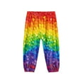 thumbnail image 5 of DISNIMO Colorful Rainbow Girls Harem Pants Size 3-7 Bloomer Trousers for Girls Bloomer Harem Pants Kids Harem Bloomers Long Pants for Girls Bloomer Trousers Elastic Waist Pants Kids Beach Pants, 5 of 7