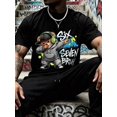 thumbnail image 4 of Interesting T-Shirts, Men's Summer Clothing, Black And White T-Shirts For All Four Seasons, 4 of 11