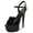 3Black, variant on Sexy Clear Platform Sandal Heels for Women 6 in Pole Dance Stiletto Light up Heeled Sandals