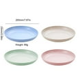 thumbnail image 2 of Greeniant Paquete de 4 platos de plástico para comida, para cena, Bar de Hotel, vajilla de cocina, vajilla para interiores y exteriores, Kits de desorden para acampar Rosado Greeniant  OD027972-03, 2 of 6