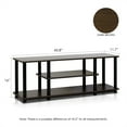thumbnail image 3 of Furinno Turn-N-Tube Wood Entertainment TV Stand for TV up to 50" in Dark Brown, 3 of 3