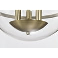 thumbnail image 5 of Nuvo Lighting Amado 3 Light Semi Flush Mount - Vintage Brass Finish - Clear Glass - Vintage Brass, 5 of 17