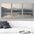 thumbnail image 3 of wall26 - 3 Piece Framed Canvas Wall Art - Taiwan Landmark Sun Moon Lake Beautiful Scenery - Modern Home Art Stretched and Framed Ready to Hang - 16"x24"x3 WHITE, 3 of 5
