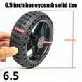 thumbnail image 4 of MYG pour Moyeu de Roue de Pneu Plein de 6,5 Pouces pour Trottinette Électrique Balance 6,5x45 Pièce de Rechange Conception Épaissie à Charge Résistante à l'Usure Résistante à la Pression Caoutchouc Noir Robuste, 4 of 8