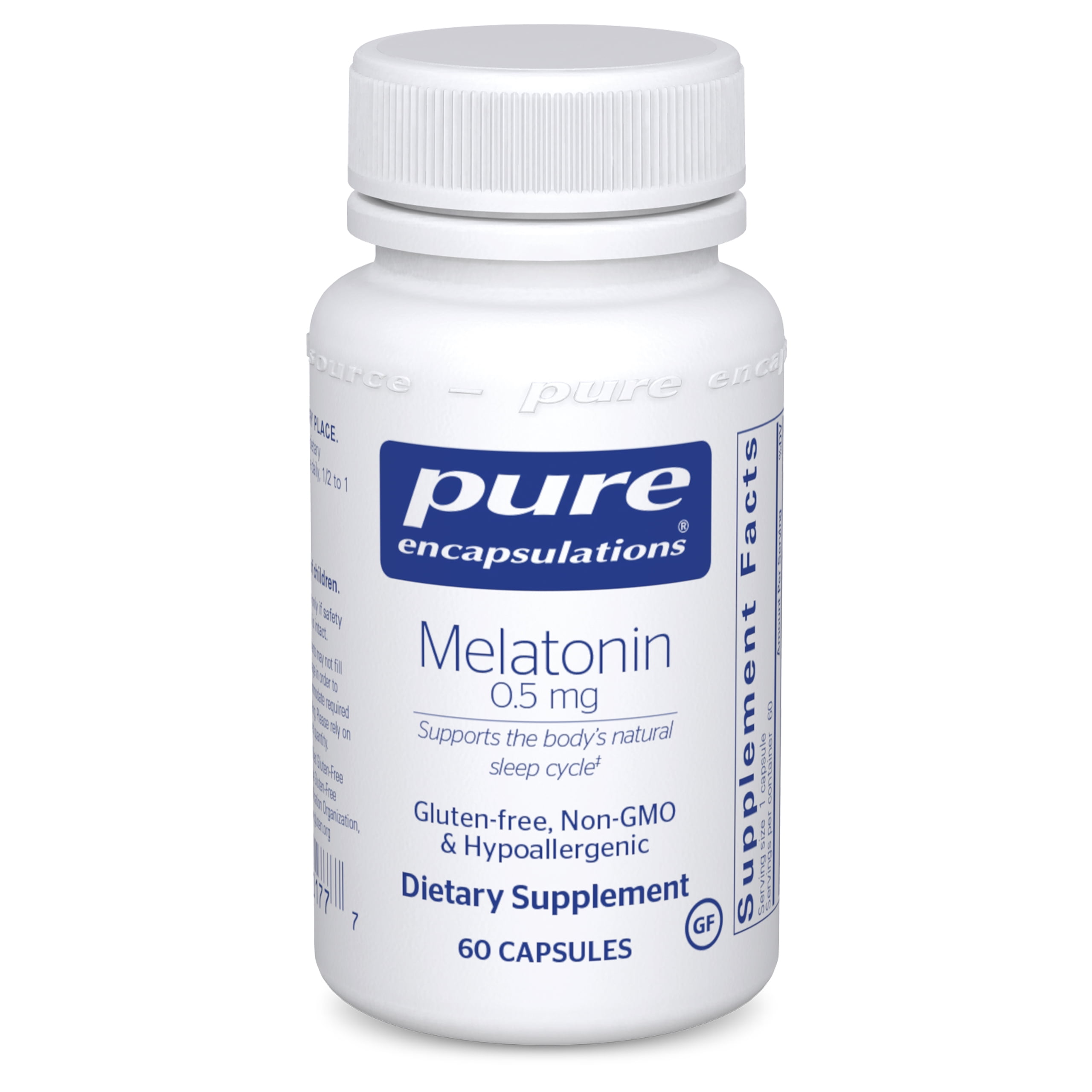 Pure Encapsulations Melatonin 0.5 mg | Antioxidant Supplement to Support Natural Sleeping* | 60 Capsules