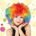 thumbnail image 3 of Peluca de Disfraz de Payaso Yongsheng Afro Multicolor para Niños y Adultos, 3 of 5
