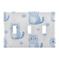 thumbnail image 2 of Dailycode Light Switch Plate Covers 2 Gang Wall Plate Plastics Outlet Covers for Kitchen Home Office Decor Cute Blue Cat, 2 of 8