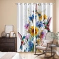 thumbnail image 3 of Kitchen Curtains 84 Inch Length 2 Panels, Hummingbird Grommets Window Treatment Curtain, Spring Farmhouse Oil Painting Sunflowers Thermal Curtains Drapes for Living Room/Bathroom, 3 of 9