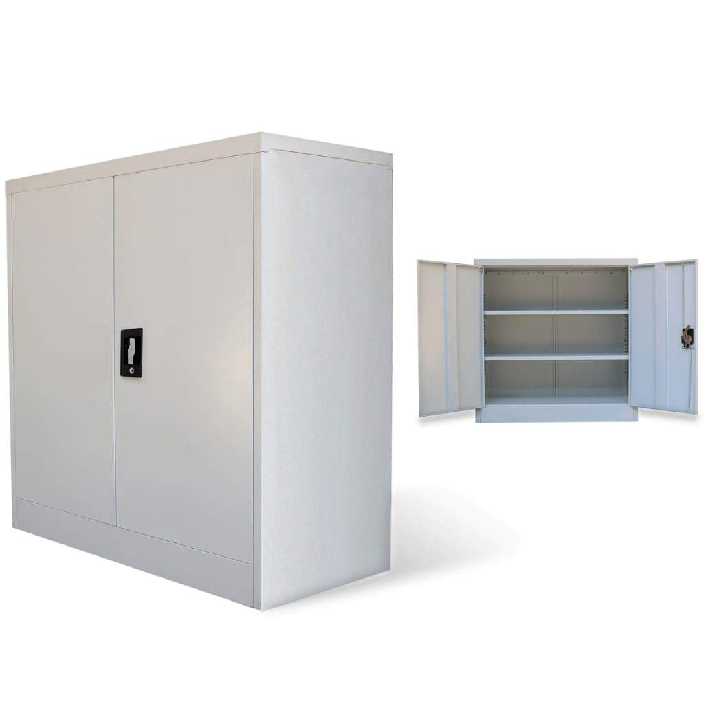 Filing Cabinets Metal Office Storage Lockers School Lab Filing Lockable 2 Doors 