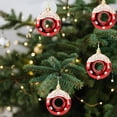 thumbnail image 1 of xihome Paquete de 4 adornos navideños de plstico en forma de estrella para colgar en la punta del rbol, con diseño de rosquilla, caramelo y bagel., 1 of 6