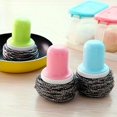 thumbnail image 2 of 1pc, Pot Pan Dish Bowl Brush, Scrubber Hydraulic Cleaning Brush, Stainless Steel Wire Scrubber, Practical Kitchen Washing Tool, Cleaning Tools, 2 of 4