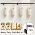thumbnail image 6 of OLV 1" Heavy Duty Adjustable Black Curtain Rods for Windows, 30-60" with Decorative Solid Finial, 6 of 10