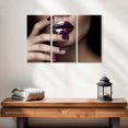 thumbnail image 2 of Elephant Stock High Fashion Nails Wall Art - Horizontal Multi Panel Canvas - 3 Pieceliving Room Wall Decor - Photography Fashion And Beauty Multi Panel - Black And Brown Decor - 23" x 14", 2 of 4