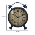 thumbnail image 5 of Antique Clock Design Metal Wall Decor with Spade Needles, Blue- Saltoro Sherpi, 5 of 5
