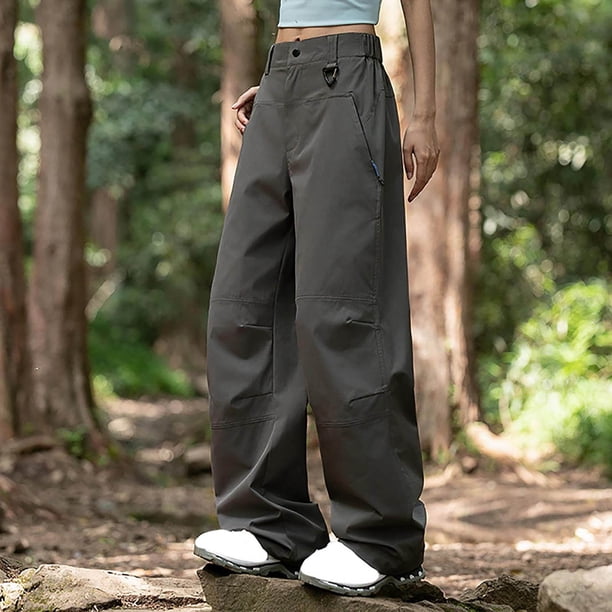Frostluinai Womens Hiking Pants Waterproof High Waist Wide Leg