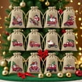 thumbnail image 3 of 12 Pcs Christmas Burlap Gift Bags, Small Treat Goody Bags with Drawstrings for Christmas, Featuring 12 Designs for Xmas and New Year Party Favors and Supplies, 3 of 4