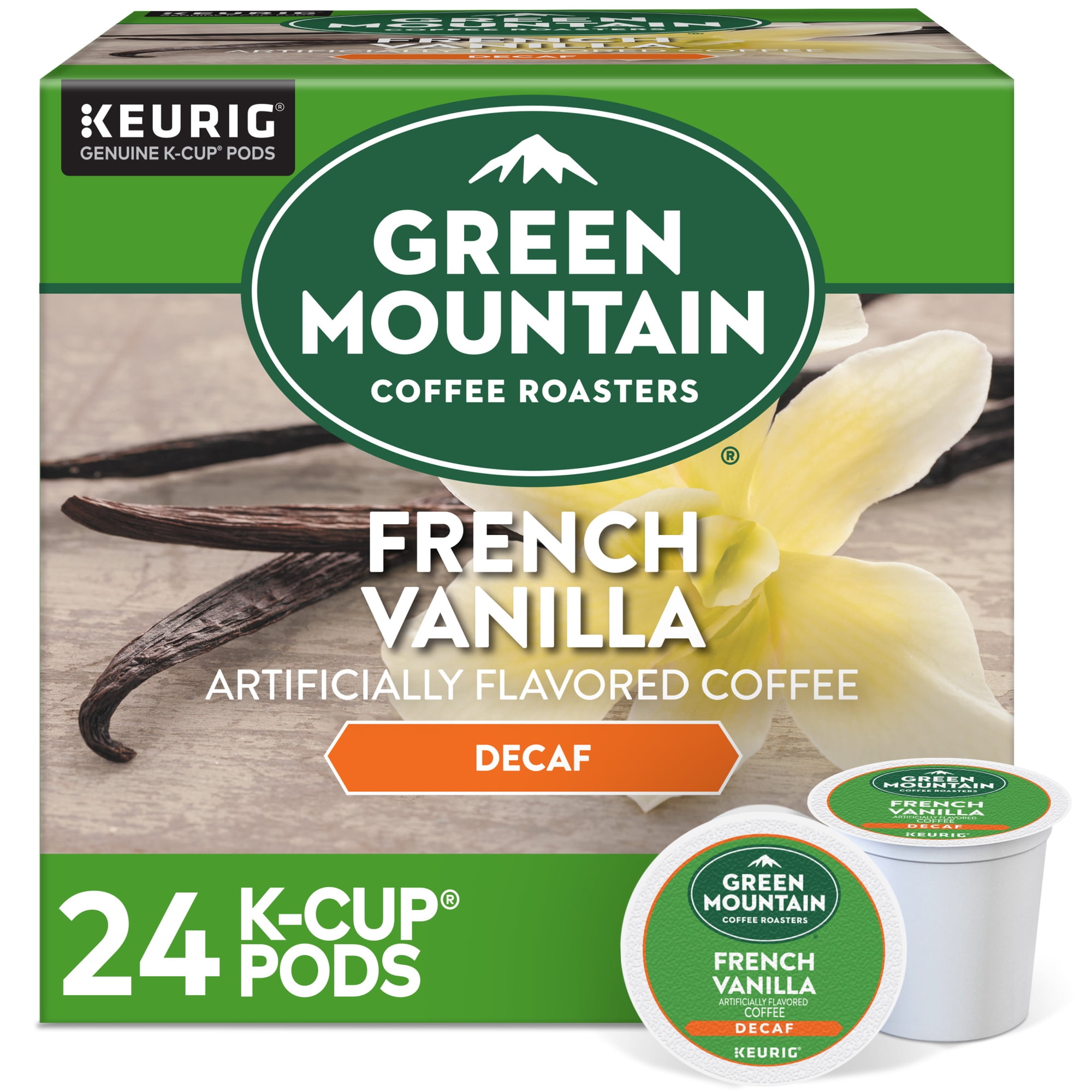 Green Mountain Coffee Roasters, Decaf French Vanilla Light Roast K-Cup Coffee Pods, 24 Count
