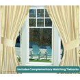 thumbnail image 2 of Lined Ring Top Sari Curtains 43" W X 24" L matching tiebacks- Handcrafted Cream Indian Drapes with Lining, Offering Privacy and Insulation for Living Room/Bedroom/Dining Room, Sold in Pairs, 2 of 6