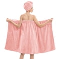 thumbnail image 1 of Toallas Envolventes HJMJY para Mujeres de Microfibra de Secado Rápido Rosa, 1 of 5