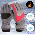 thumbnail image 2 of GXWEA Kids Winter Gloves Waterproof Gloves Kids Kids Waterproof Mittens Thicken Toddler Winter Snow Gloves Warm Ski Gloves For Girls Boys 10-16 Year, 2 of 7