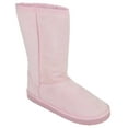 thumbnail image 1 of Soda Women Mid-Calf Flat Boots Slip-On Booties Warm Fur Insoles Song-S Pink 6.5, 1 of 4