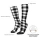 thumbnail image 4 of Balery White And Black Plaid Calcetines novedosos Calcetines deportivos Calcetines hasta la rodilla Calcetines de algodón Calcetines originales y geniales, 4 of 6
