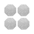 thumbnail image 2 of Kll Octagon Drink Coasters Set Of 4,Pu Leather Absorbent Coasters Set Decorative Coffee Cup Coasters Housewarming Gift For Home Decor-Silver Glitter, 2 of 9