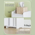 thumbnail image 4 of Hzuaneri Bathroom Storage Cabinet, 29.5" Tall Small Freestanding Corner Cabinet with 2 Doors & Adjustable Shelf, Space‑Saving Narrow Organizer for Compact Bathroom Spaces, White, 4 of 6