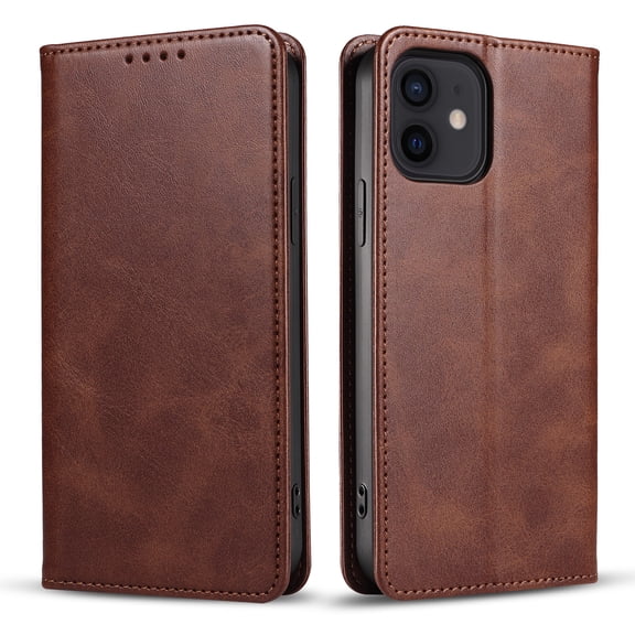 Suitable For iPhone14 Pro Magnetic Leather Case Business Mobile Phone Case Calf Pattern Protective Case