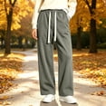 thumbnail image 2 of MYAOYINo Boundaries Womens Wide Leg Sweatpants Elastic Waist Drawstring Baggy Lounge Pants, 2 of 8