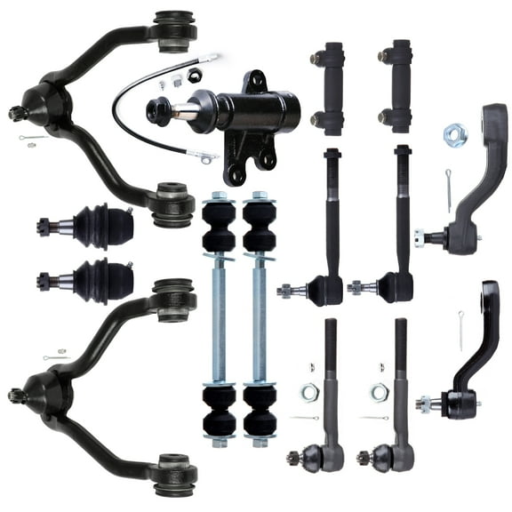 ECCPP 15PCS Front Upper Control Arm and Ball Joint Tie Rod End Pitman Arm Sway Bar End Link for 1999-2000 for Cadillac for Escalade 1996-1999 for Chevrolet for K1500 1996-2000 for Chevrolet for K2500