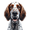 English Setter, variant on Happy New Year Dalmatian Chills on Year-End Party Desk Mat Full Keyboard Mouse Pad Dog Lover Large Mousepad - 12023
