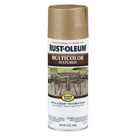 Rust-Oleum Stops Rust Multicolor Textured Radiant Brass Spray Paint, 12 oz