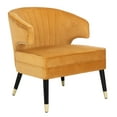 thumbnail image 3 of SAFAVIEH Stazia Mid-Century Retro Wingback Accent Chair, Marigold/Black, 3 of 7