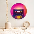 thumbnail image 5 of Cauagu Neon Cassette Tape Print Bone China Decorative Plate, Wall Mount Plate Holiday Decor Decorative Ceramic Plates with Stand Elegant Household Plates Decorative-8in, 5 of 6