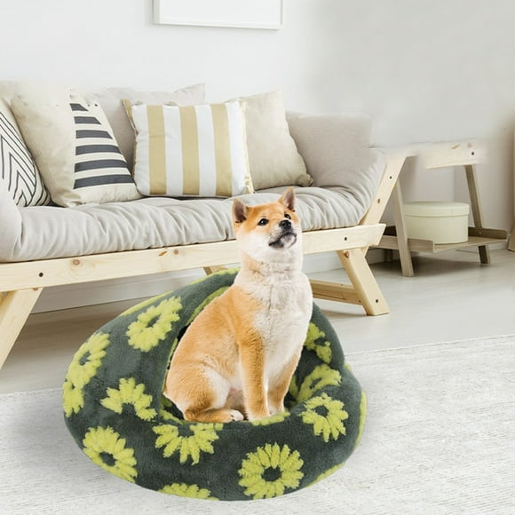 Boovnll Cat Bed, Pet Beds for Cats, Cute Plush Cat House, Cat Beds for Indoor Cats Four Seasons Universal Pet Bed Sleeping Cushion Cotton Pet Sofa Gray 16X16" Machine Washable, Cat Beds