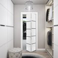 thumbnail image 3 of Sliding Closet Bi-fold Doors 36 x 84 inches | Planum 0015 White Silk with Frosted Glass | Sturdy Tracks Moldings Trims Hardware Set | Wood Solid Bedroom Wardrobe Doors, 3 of 5
