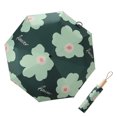 thumbnail image 3 of Paraguas plegable a prueba de rayos UV, paraguas plegable con estampado de flores, paraguas de doble uso con brillo de lluvia, paraguas con protección UV para lograr más, 3 of 8