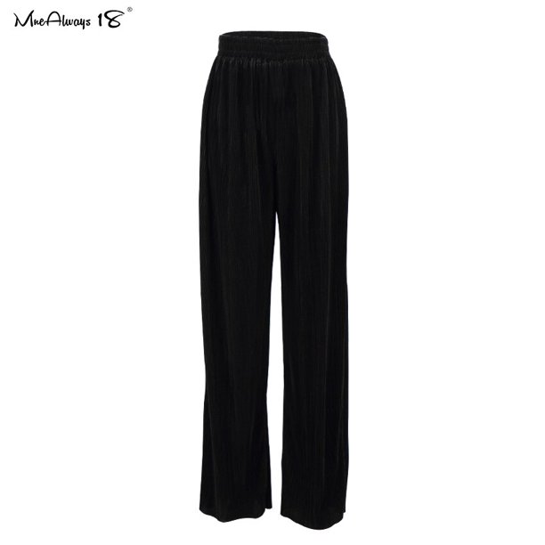 Mnealways18, pantalones de pierna ancha plisados Beige, pantalones de mujer, moda 2023, pantalones holgados informales, pantalones largos elegantes de oficina para mujer Tan Jianjun unisex