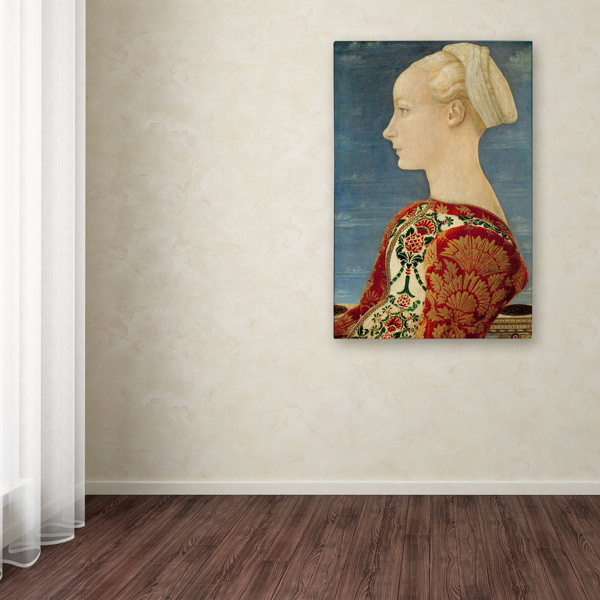 Antonio Del Pollaiuolo 'Portrait Of A Young Lady' Canvas Art