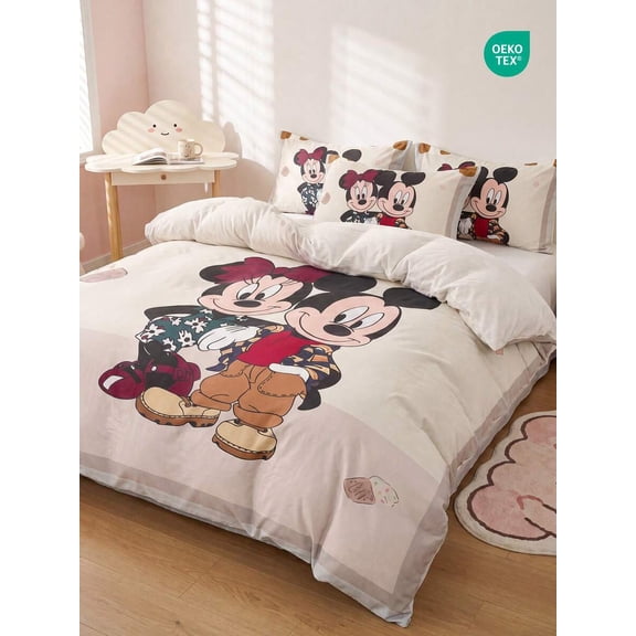 Multicolor 2/3pcs Print Duvet Cover Set (1 Duvet Cover 1/2 Pillowcases