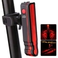 thumbnail image 1 of Luz trasera de bicicleta LED recargable por USB, luz trasera de bicicleta láser con múltiples modos para seguridad en ciclismo diurno y nocturno, 1 of 5