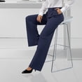 thumbnail image 5 of Stylish Women's Formal Trousers, Work Pants Business Casual Wide Leg Loose Fit High Waisted Solid Color Pants, Office Dress Pants for Women,Dark Blue,XL, 5 of 6