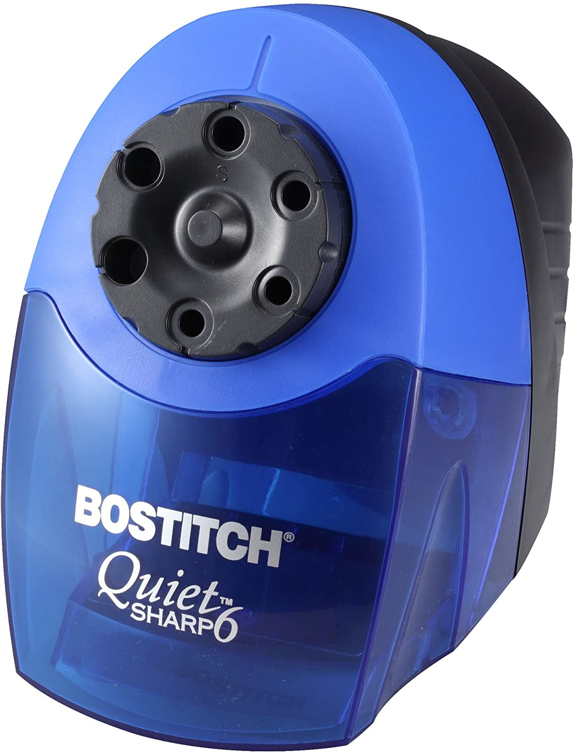 Bostitch QuietSharp 6 Heavy Duty Classroom Electric Pencil Sharpener, 6Holes, Blue (EPS10HC