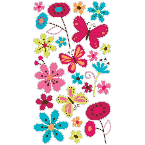 Sticko Stickers-Glitter Butterfly Garden
