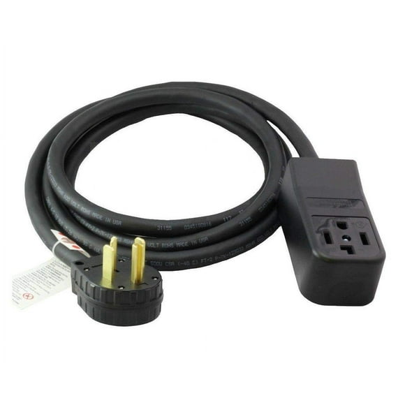 3-FT Dryer Extension Power Cord Female 14-30R 4-Prong Receptacle to Male 14-30P 4-PIN Plug NEMA 250V FX312