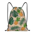 thumbnail image 1 of Xecao Pineapples Palm Leaves Pattern Sports Drawstring Backpack - String Swim Gym Bag with Wet Proof Pocket for Women&Men-Small, 1 of 6